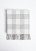 Foxford Lamswollen Babydeken Peral Grey Check