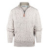 Aran Crafts Wollen trui Curracloe Oatmeal Nep