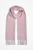 Foxford Lamswollen Sjaal Soft Pink Herringbone