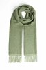 Foxford Lamswollen Sjaal Green Herringbone
