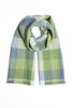 Foxford Fine Merino Extra Grote Sjaal Green Blue Check