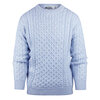 Aran Crafts (Unisex) Wollen Kabeltrui Kildare Ice Blue