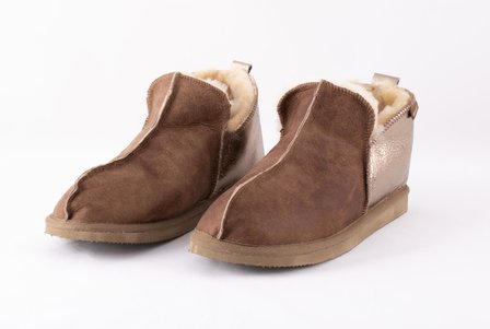 Shepherd pantoffels Annie Antique Cognac Gold