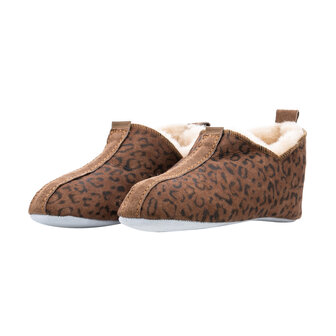 Shepherd pantoffels Viared Antique Cognac Leopard