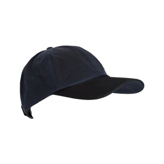 Walker en Hawkes Bransford Wax Baseball Cap Leren Klep Navy