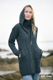 Aran Crafts Vest Bundoran Charcoal Marl