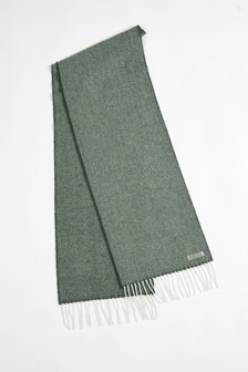 Foxford Lamswollen Sjaal Dark Green Herringbone