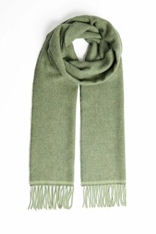 Foxford Lamswollen Sjaal Green Herringbone