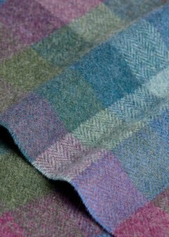 Foxford Lamswollen Sjaal Damask Green Turquoise