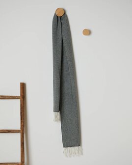Foxford Lamswollen Sjaal Dark Green Herringbone