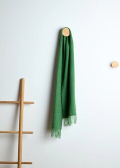 Foxford Lamswollen Sjaal Forest Green Herringbone