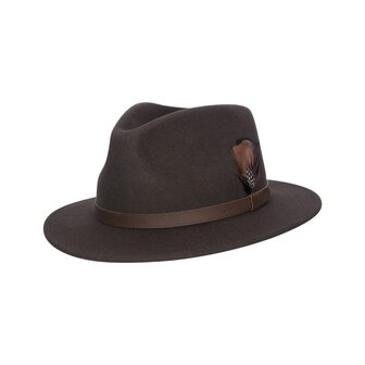 Walker en Hawkes Howick Wool Felt Hat Brown