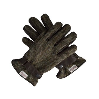 Walker en Hawkes Harris Tweed Hallbrook Handschoenen Charcoal