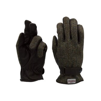 Walker en Hawkes Harris Tweed Hallbrook Handschoenen Charcoal