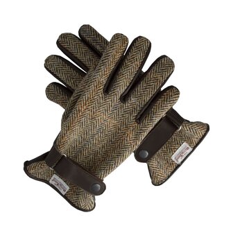 Walker en Hawkes Harris Tweed Hallbrook Handschoenen Charcoal