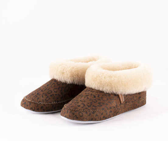 Shepherd pantoffels Emmy Chestnut Leopard