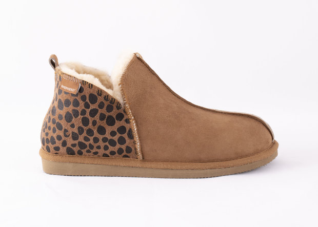 Shepherd pantoffels Annie Chestnut Leopard