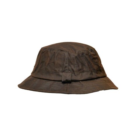 Walker en Hawkes Hanford Wax Bucket Hat Bruin