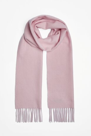 Foxford Lamswollen Sjaal Soft Pink Herringbone