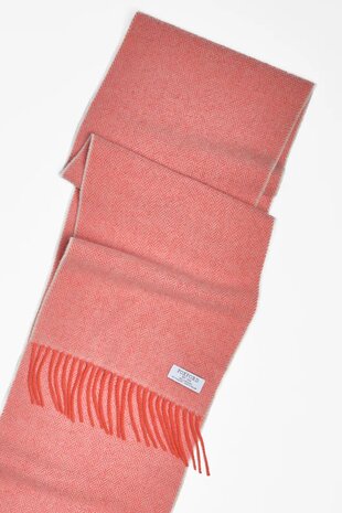 Foxford Lamswollen Sjaal Paprika Champagne Herringbone