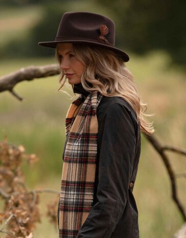 Walker en Hawkes Howick Wool Felt Hat Brown