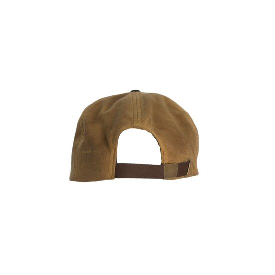 Walker en Hawkes Stallington Wax Baseball Cap Leren Klep Beige
