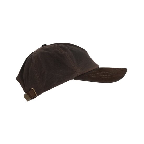 Walker en Hawkes Stallington Wax Baseball Cap Leren Klep Bruin