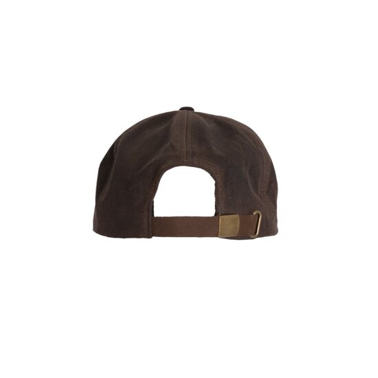 Walker en Hawkes Stallington Wax Baseball Cap Leren Klep Bruin