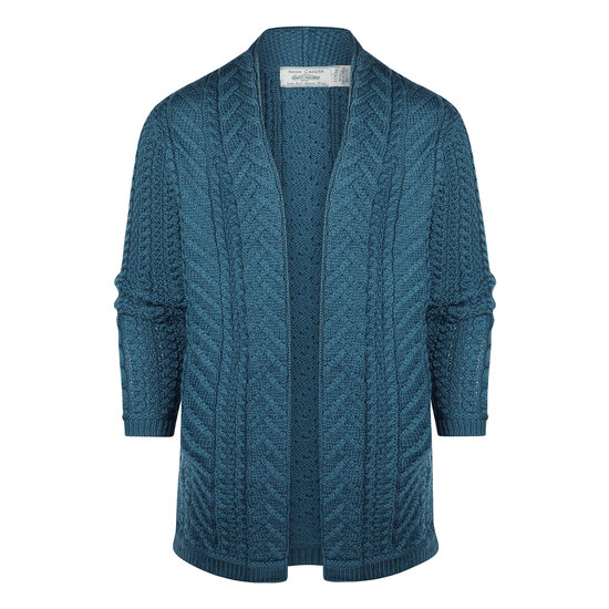 Aran Crafts Merinowollen Vest Bandon Teal