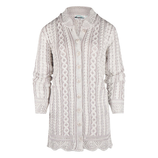 Aran Crafts Wollen Vest Fermanach Stone Mix