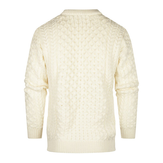 Aran Crafts (Unisex) Merinowollen Kabeltrui Kildare Natural
