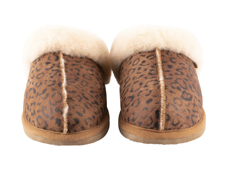 Shepherd pantoffels Jessica Chestnut Leopard