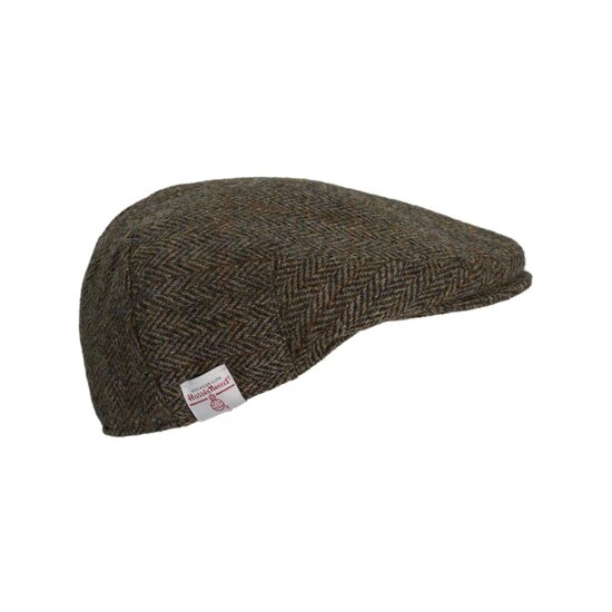 Walker en Hawkes Harris Tweed Oakmoor Flat Cap Charcoal