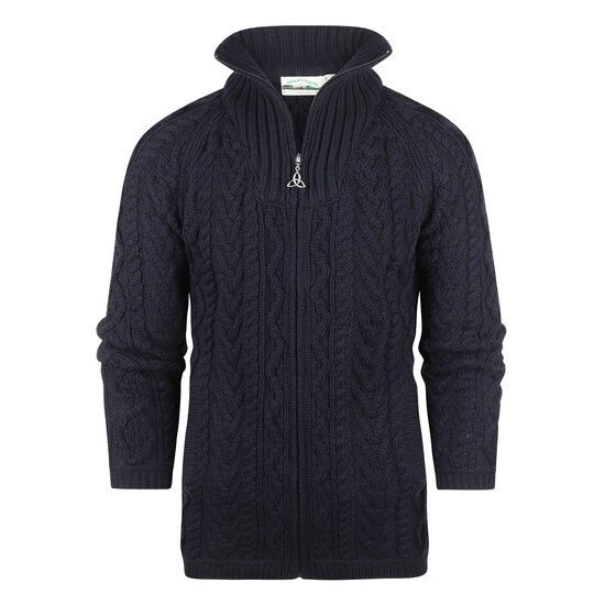 Aran Crafts Merinowollen Vest Ventry Navy
