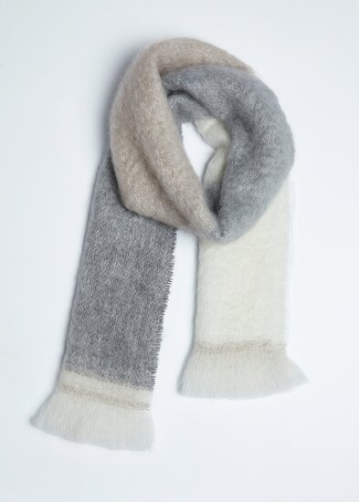 Foxford Mohair Grote Sjaal Grey Mink