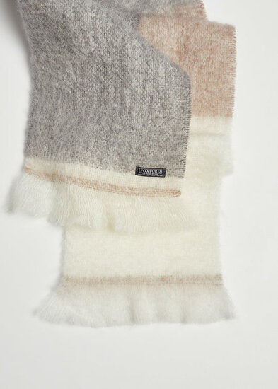 Foxford Mohair Grote Sjaal Grey Mink