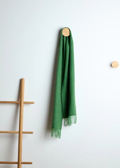 Foxford Lamswollen Sjaal Forest Green Herringbone