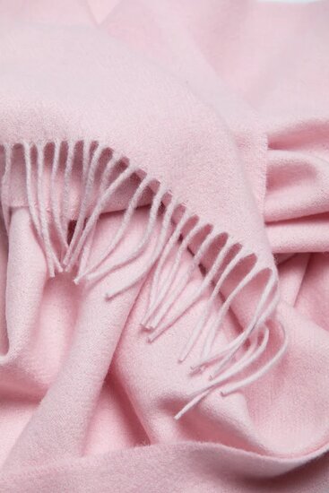 Foxford Lamswollen Sjaal Soft Pink Herringbone