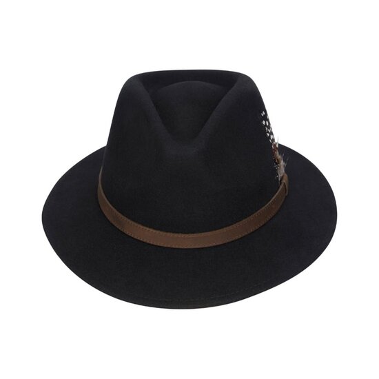 Walker en Hawkes Howick Wool Felt Hat Black