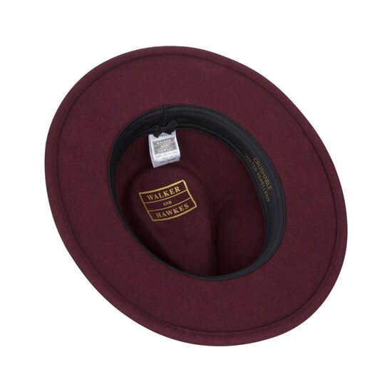 Walker en Hawkes Howick Wool Felt Hat Burgundy