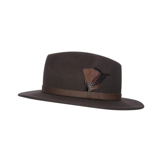 Walker en Hawkes Howick Wool Felt Hat Brown