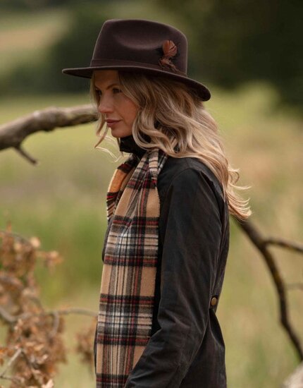Walker en Hawkes Howick Wool Felt Hat Brown