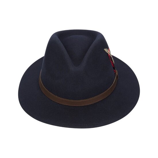 Walker en Hawkes Howick Wool Felt Hat Navy