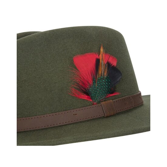 Walker en Hawkes Howick Wool Felt Hat Olive