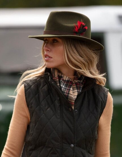 Walker en Hawkes Howick Wool Felt Hat Olive