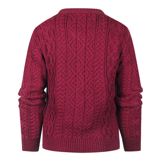 Aran Crafts Merinowollen Vest Tramore Fuchsia