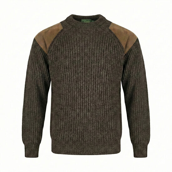 Wollen Swaledale trui Dark Grey Welsh