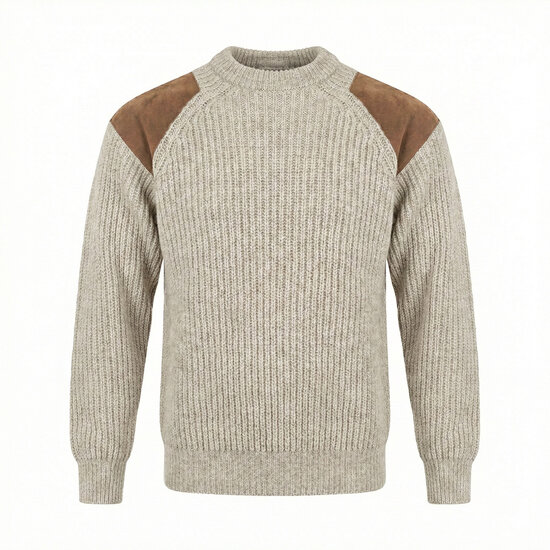 Wollen Swaledale trui Light Grey Welsh