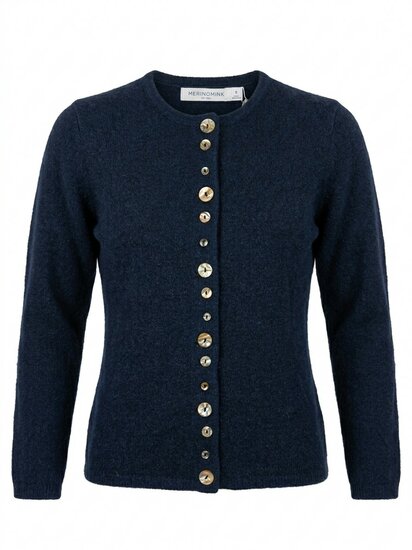 MerinoMink wollen vest Shell Cardigan - Zephyr