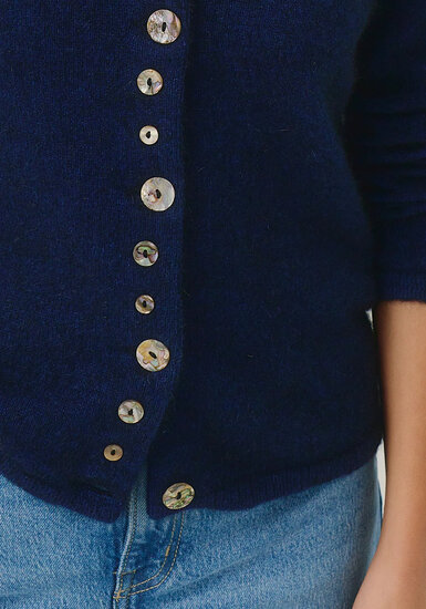 MerinoMink wollen vest Shell Cardigan - Zephyr